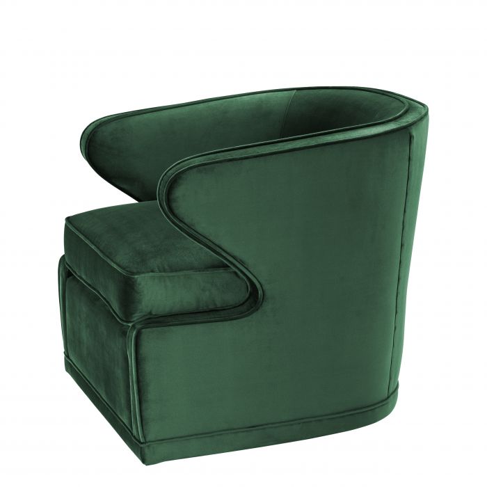 Fauteuil pivotant vert Dorset