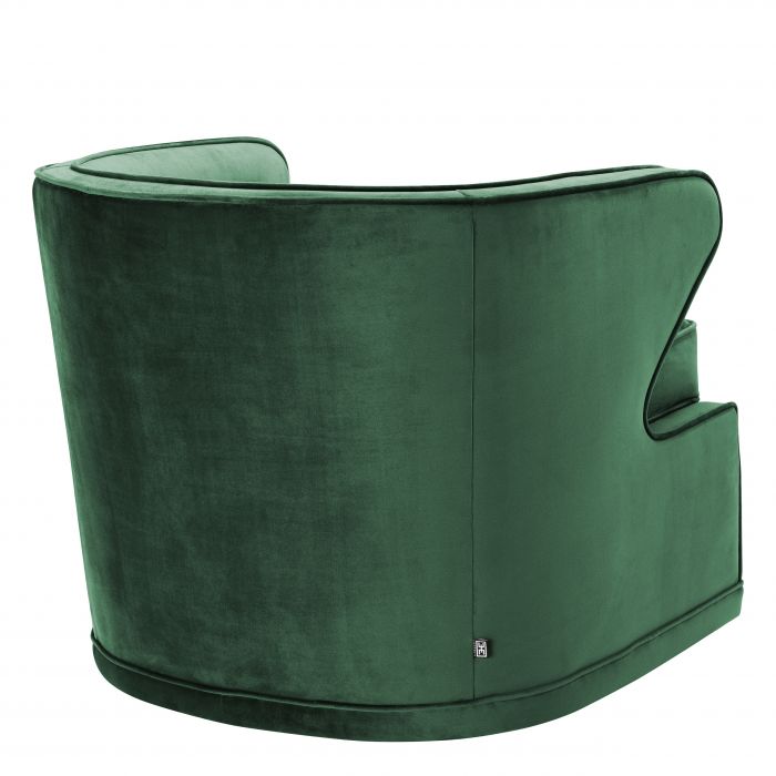 Fauteuil pivotant vert Dorset