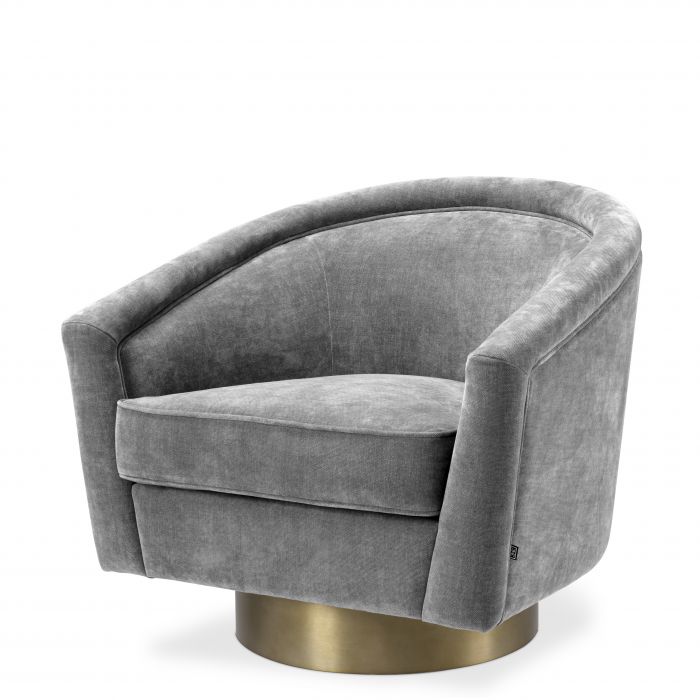 Fauteuil pivotant blanc crème Catene