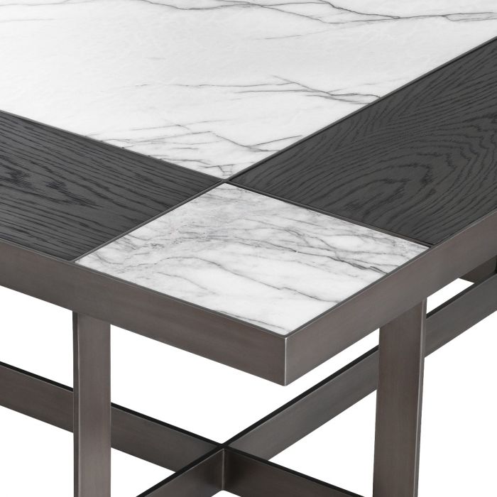 Table basse noir et blanc Hermoza