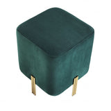 Tabouret en velours vert Burnett