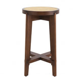 Tabouret de bar marron en rotin S Dareau