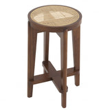 Tabouret de bar marron en rotin S Dareau