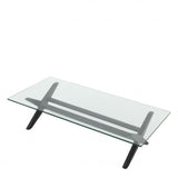 Table basse noire en verre Maynor