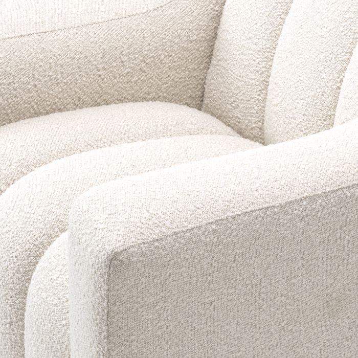 Fauteuil bouclé crème Kelly