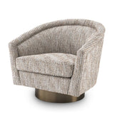 Fauteuil pivotant Catene en tissu Cambon beige